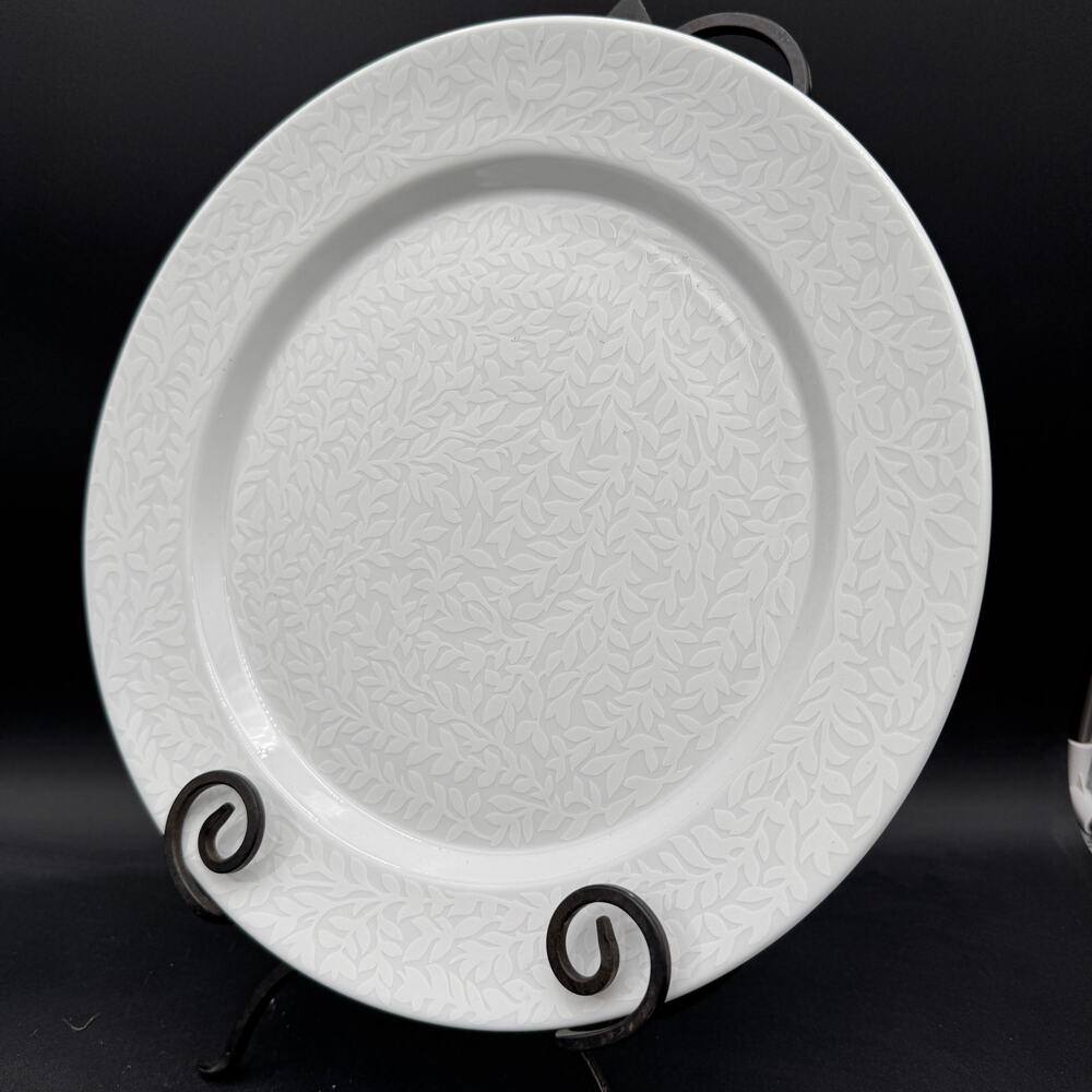 Vintage Dansk Trellis White 13" Chop Plate Round Platter